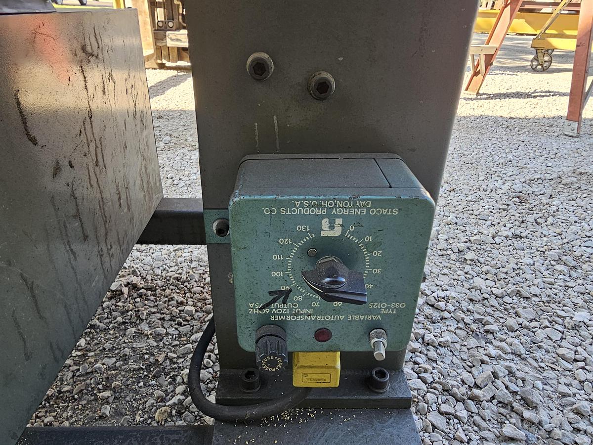 Used Service Engineering Inc. 8" Wide Belt Incline Feed Conveyor Hytrol PC 24" Hopper 