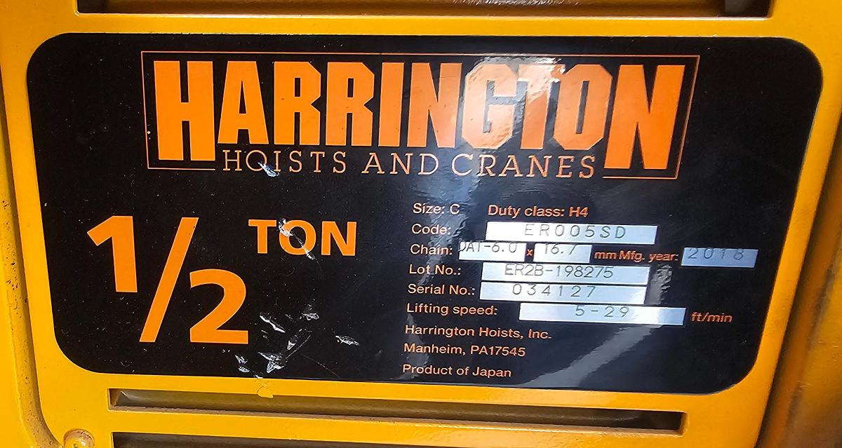 Used 1/2 Ton Gorbel Production Line Workstation Crane w/5x 1000 lb Bridges & 120' Runway & Harrington Hoists