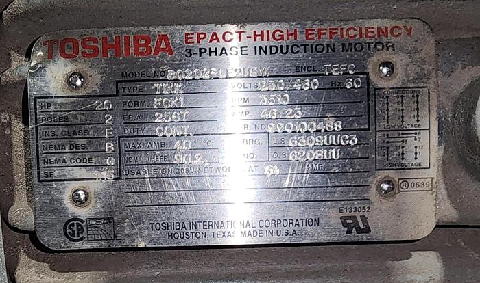 Used 30 Hp Gardner Denver 533-0-3-AD Centrifugal Blower 3510 RPM 