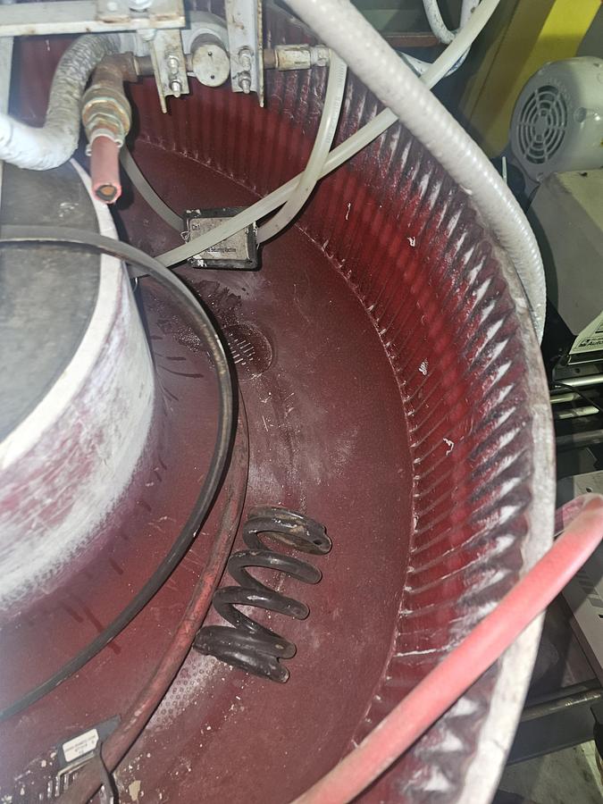 Used Torex 36" Vibratory Finishing Bowl - TG3614-F - 4 Cubic Foot - 2HP 3-Phase - Metering Pump