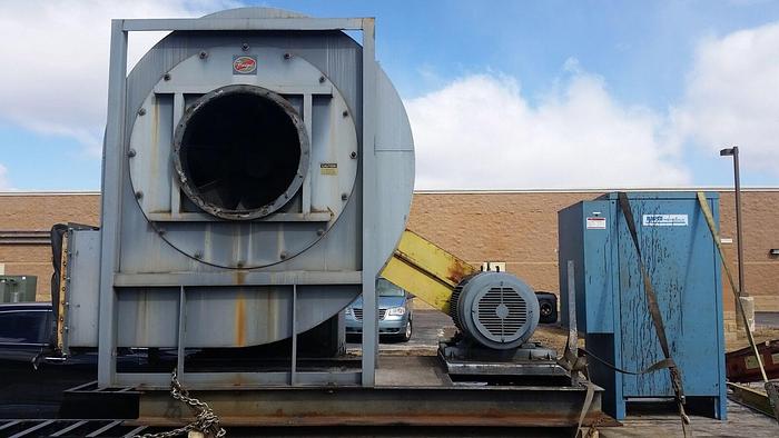 Used 18600-35000 CFM Hartzell 200 Hp Electric Paddle Whl Fan #054-50-AHZ346″ WC/SP