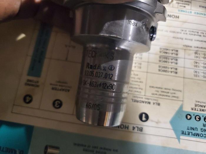 Used Techniks RadAx HSK-A63 Shrink Fit Tool Holder 12mm x 90  650229416733