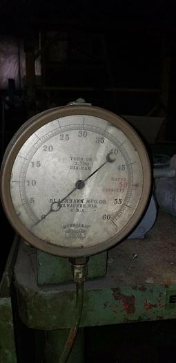 Used Enerpac 50 Ton Capacity 4 Post Hydraulic Pressure Test Stand