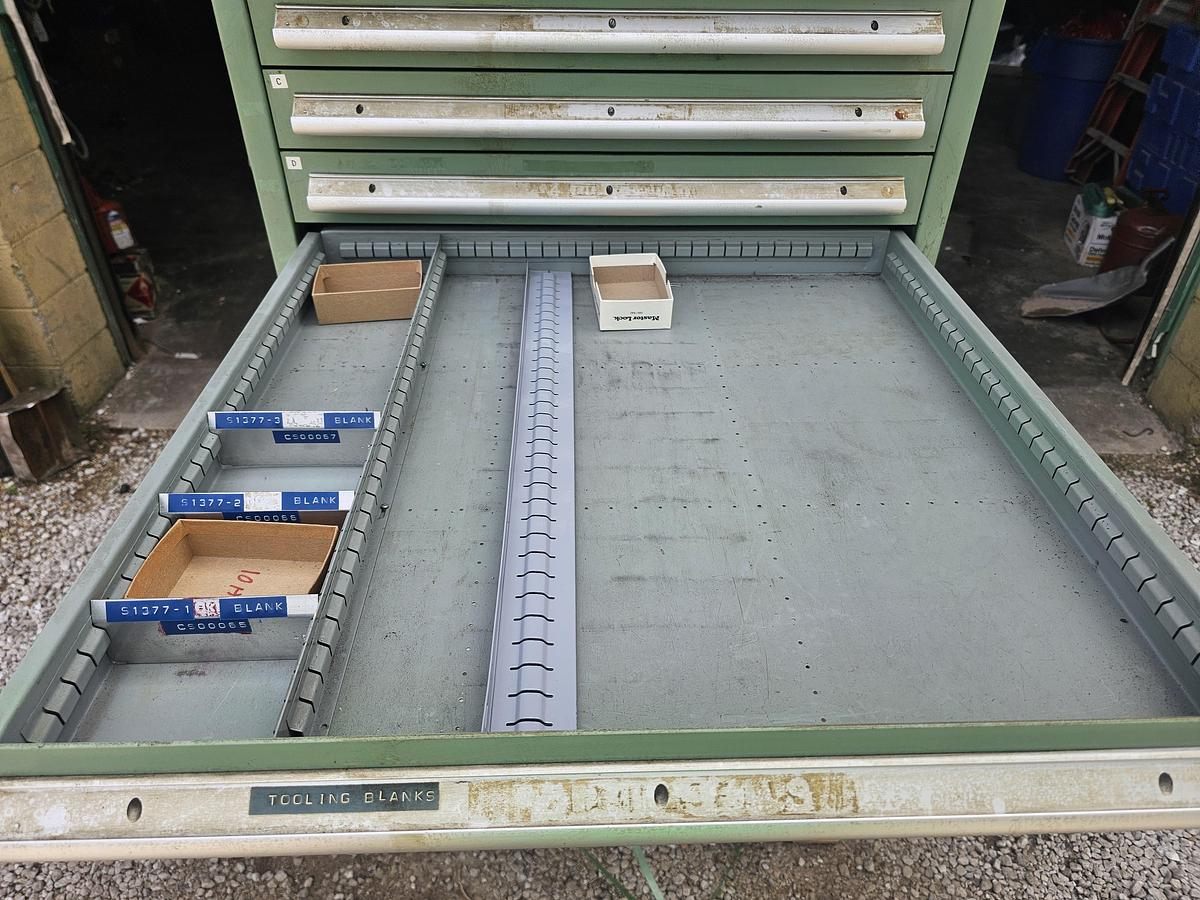 Used 16 Drawer Nu-Era Automator Modular Ball Bearing Tooling Cabinet 28.5" x 28.5" x 60"