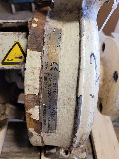 Used Sulzer Industrial 200 GPM Pump CPT21-1B Stainless Steel 1.5” Outlet x 4” Inlet