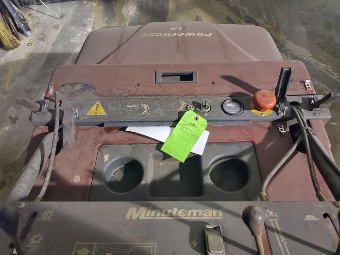 Used Factory Cat/PowerBoss 36 Electric Walk Behind Floor Sweeper & Charger