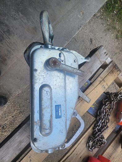 Used Tractel Griphoist TU-28 3,000lb Wire Rope Hoist with 100′ 7/16″ Wire Cable