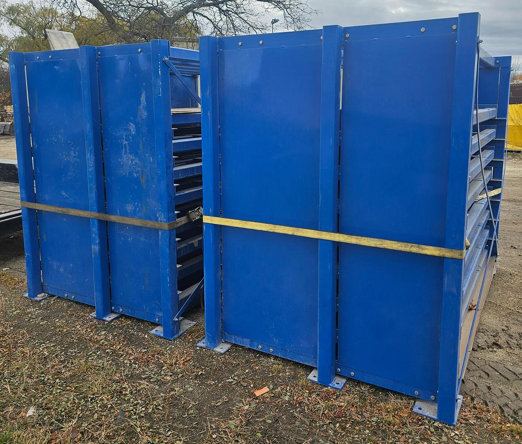 Used 5,500 lb Shelf Capacity Engineered Handling Systems 48" x 99" Sheet Metal Storage Rack System - 8 Shelf