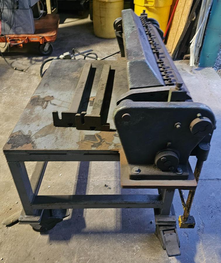 Used 36" Pexto PX36-A Universal Box & Pan Brake 16 Ga. Capacity Steel on Cart 