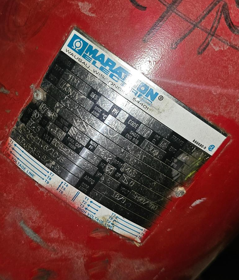 Used Bell & Gossett E-80 7.5 HP 6x7-7 Inline Closed Coupled Circulation Pump