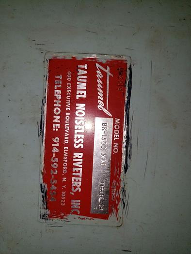 Used Taumel BK-1500/NM Orbital Spin Riveter; Bench Top Model Mounted on Floor Stand