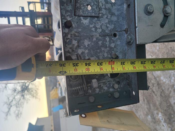 Used 25′ Hytrol 10′ x 18” Galvanized Steel Gravity Feed Roller Conveyor 1 3/4” Roll