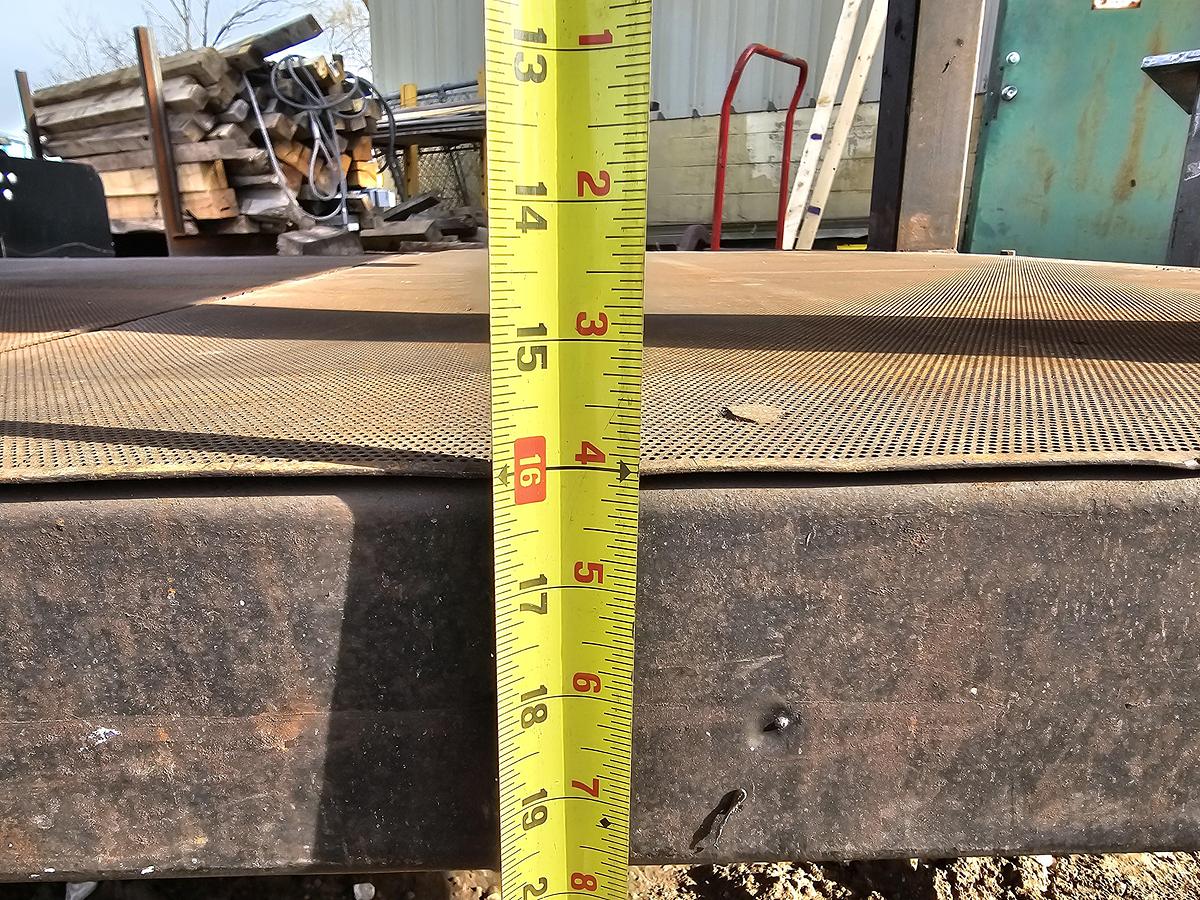 Used 12' x 5' Heavy-Duty Steel Fabrication Table | 1" Thick Top | 36" Height