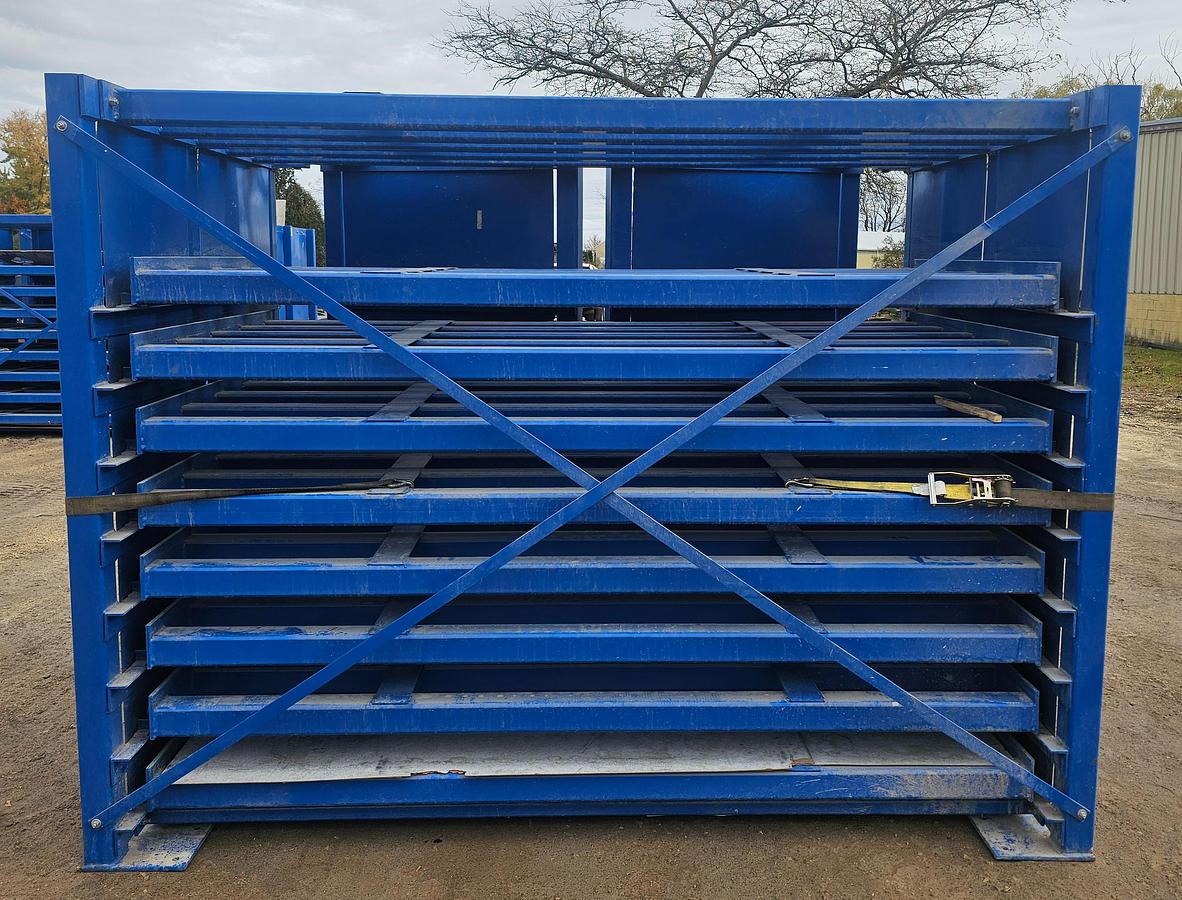 Used 5,500 lb Shelf Capacity Engineered Handling Systems 48" x 99" Sheet Metal Storage Rack System - 8 Shelf