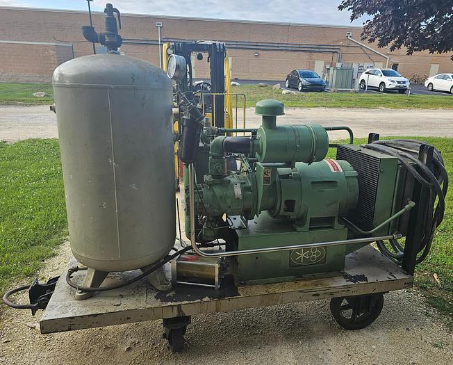 Used 40 Hp Sullair 10B-40H Portable Cart Mounted Rotary Screw Air Compressor