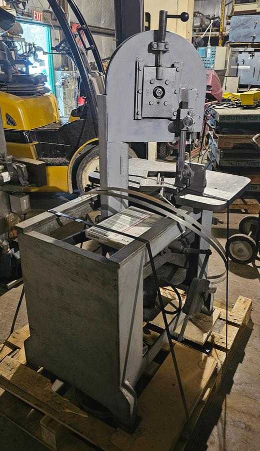 Used Roll-In EF1459 Portable Vertical Bandsaw 9" x 14" Capacity w/Clamps & Extra Blades