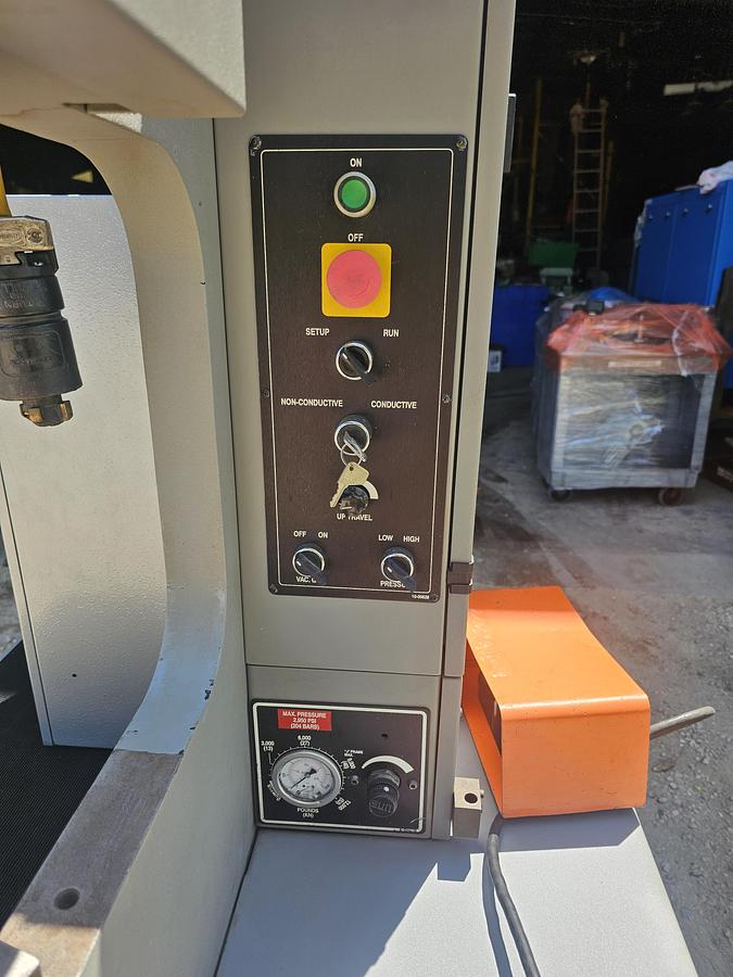 Used Haeger 618-1L Hydraulic Fastener 6-Ton Insertion Press, 18" Throat, Includes Various Tooling