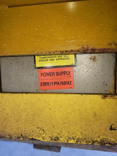 Used 6′ x 4′ Platform Scissor Lift Table Approx. 4000# Capacity 230V, 1 ph