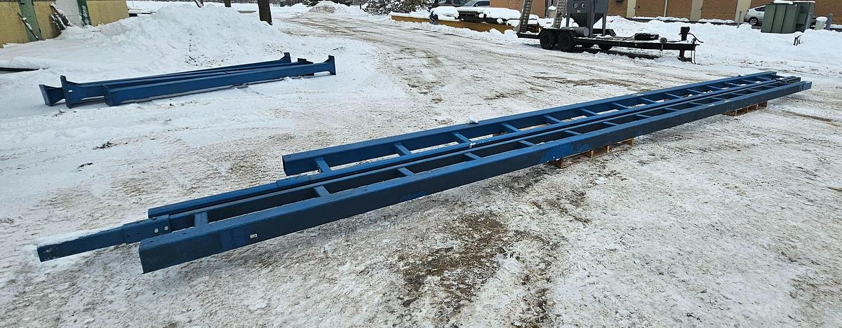 Used 1 Ton Gorbel Modular Workstation Bridge Crane 17' Span x 37' Runway & 1 Ton Demag Electric Chain Hoist