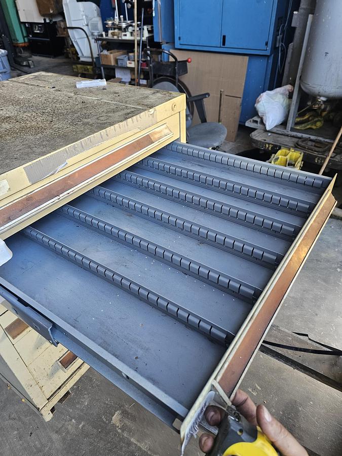 Used Stanley Vidmar 6 Drawer Modular Tooling Cabinet 30" x 28" x 30" Workbench Height