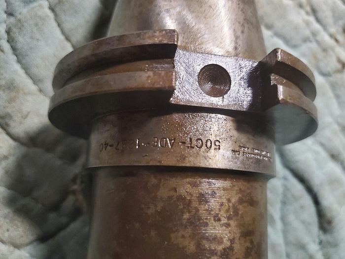 Used Devlieg Microbore CAT 50 Boring Ring Adapter #50CT-ADE-1287-40