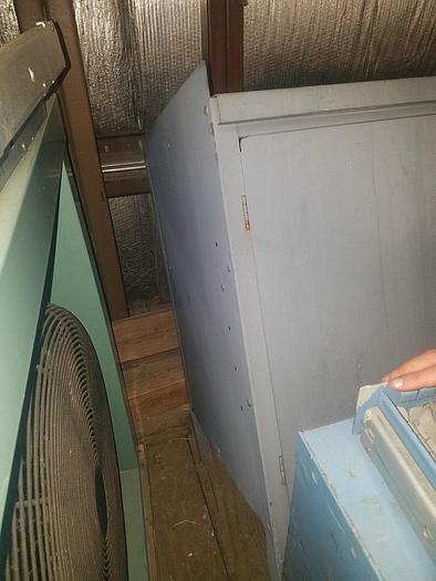 Used 36'' x 35'' x 24'' 2 Door Grey Cabinet with Benchtop Surface