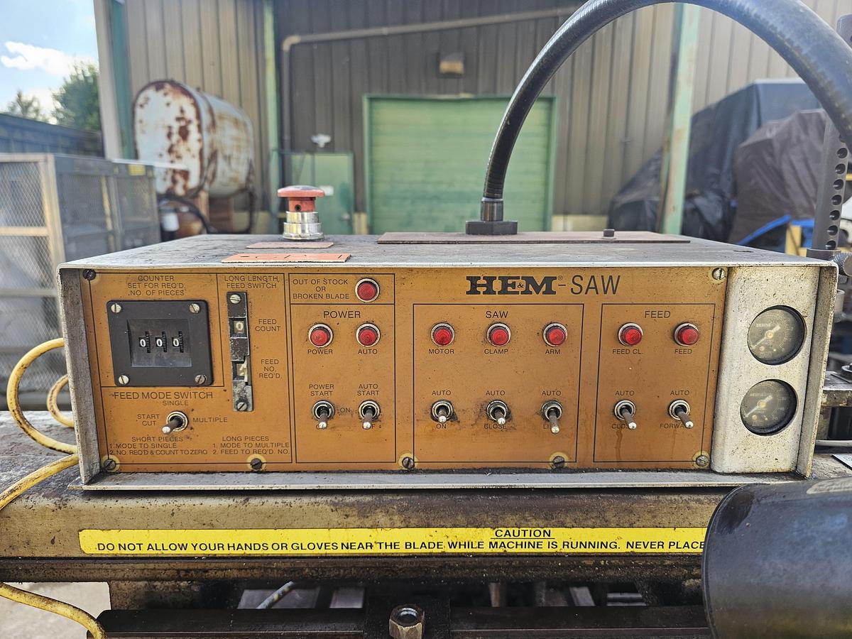 Used Hem H101A-1 Automatic Horizontal Bandsaw 12.75" x 12.75" Capacity 5 Hp