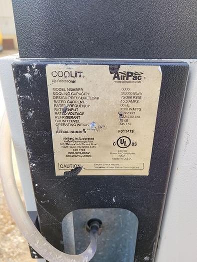 Used AirPac Model #3000 Air Conditioner Unit R-22 Refrigerant 28,000 BTU Capacity