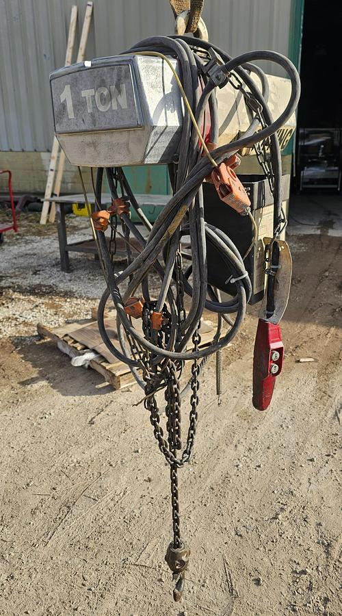 Used Coffing EC Series 1-Ton Heavy-Duty Electric Chain Hoist | 2000 lb Cap.