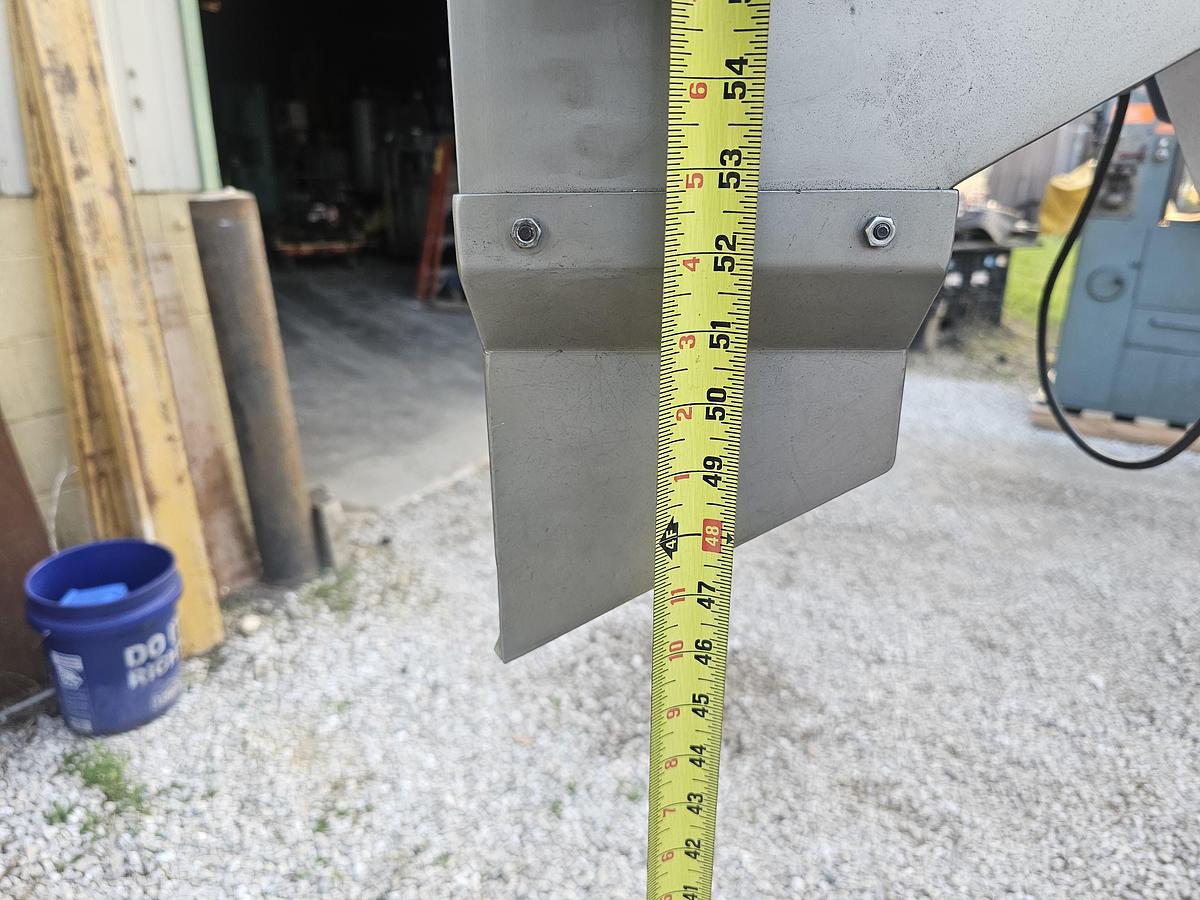 Used 6' Service Engineering Co. Stainless Steel Variable Speed Incline Feed Conveyor 8" Wide Belt