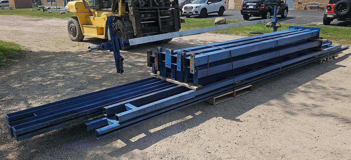 Used 1000 lb (1/2 Ton) Gorbel 28' Span x 52' Runway Freestanding Bridge Crane System & Hoist