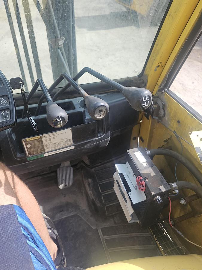 Used 2012 Hyster H100FT Propane 3-Stage Low Profile Mast Forklift - 10,000 LB, 163.2" Lift