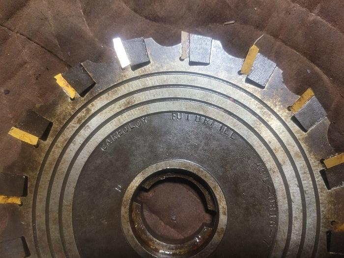 Used Carboloy Futurmill 8'' Carbide Cutter Mill ASL-0816-7 16 Insert 1 1/2'' Arbor