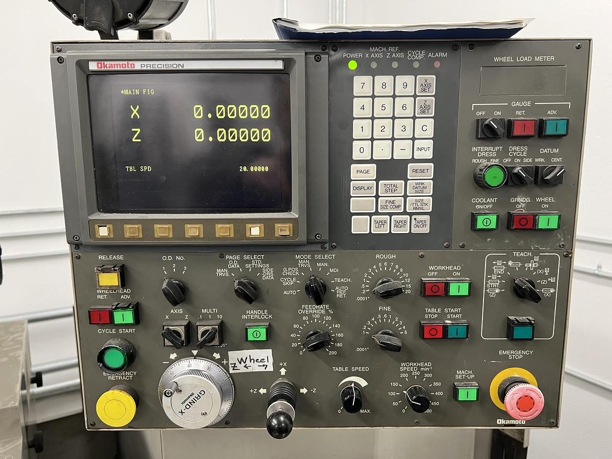Used 12" x 36" Okamoto OGM-1236UB CNC Universal ID/OD Grinder Fanuc 21-GA MDI Control