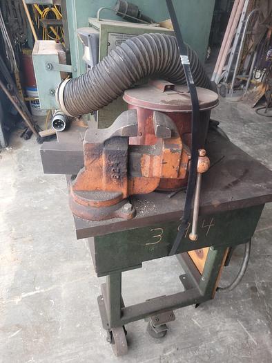 Used Thermolyne F-A1730-1 Muffle Type Oven w/Control Box on H.D. Steel Rolling Table