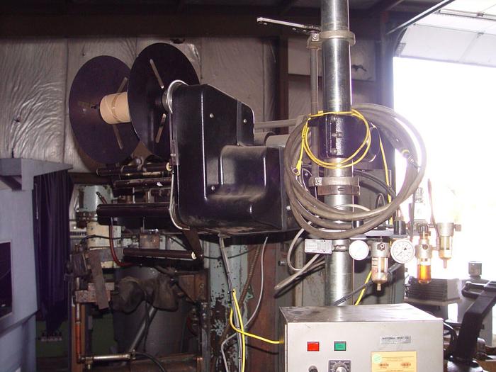 Used Avery Model #500-HD Label Printer & Applicator on Adjustable Stand