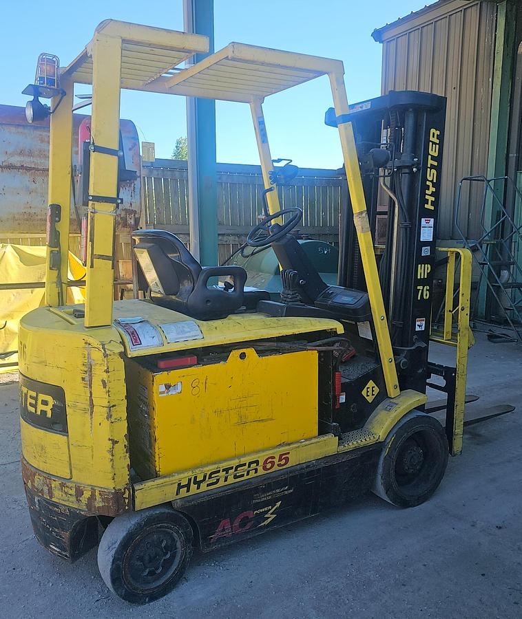 Used 2006 Hyster E65Z-40 Electric Forklift | Only 2,073 Hrs | 6500lb Cap | 193" Lift