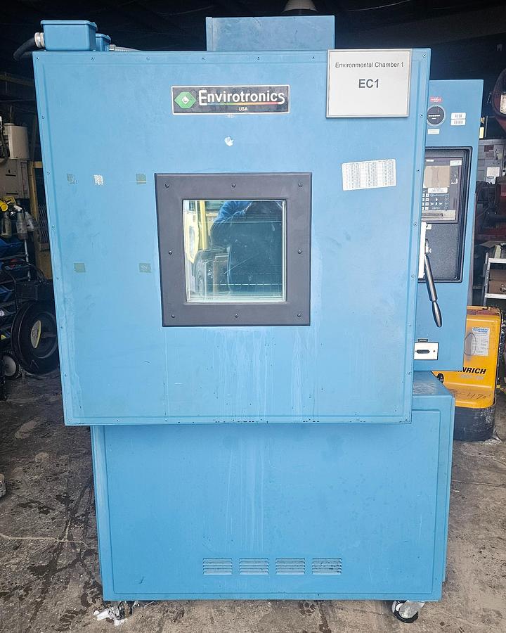 Used Envirotronics EH18-2-5-WC Water Cooled Environmental Test Chamber -54*C to 71*C Temp Range