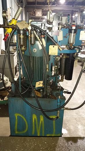 Used 20 Hp Kundinger Hi-Pressure Hi-Flow HR80V 60 GAL Hydraulic Pump Heat Exchanger