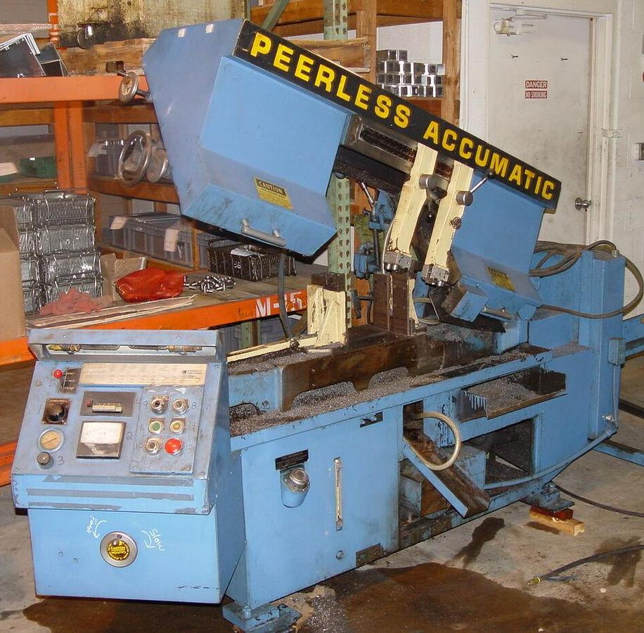 Used Peerless Accumatic Horizontal Bandsaw Size: 12'' X 16'' Cutting Capacity