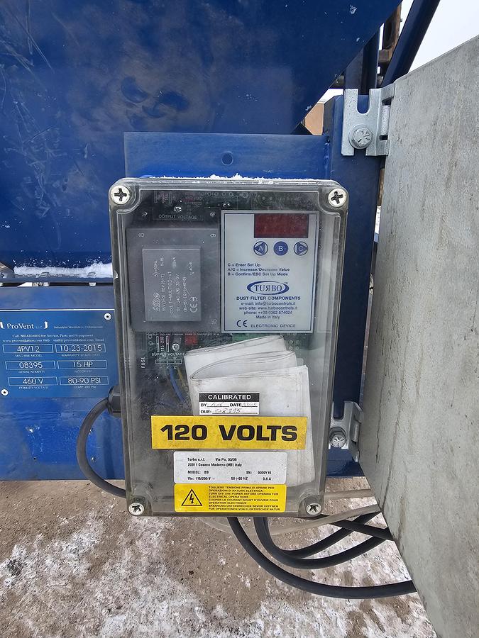 Used 5500 CFM ProVent Intercept PV Series Cartridge Dust Collector 4PV12, Filters & Silencer