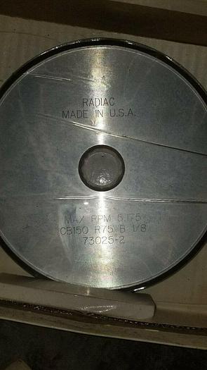 Radiac Diamond Grinding Wheel 7" Dia x 3/8" Wide x 1-1/4" Arbor Max RPM: 5175