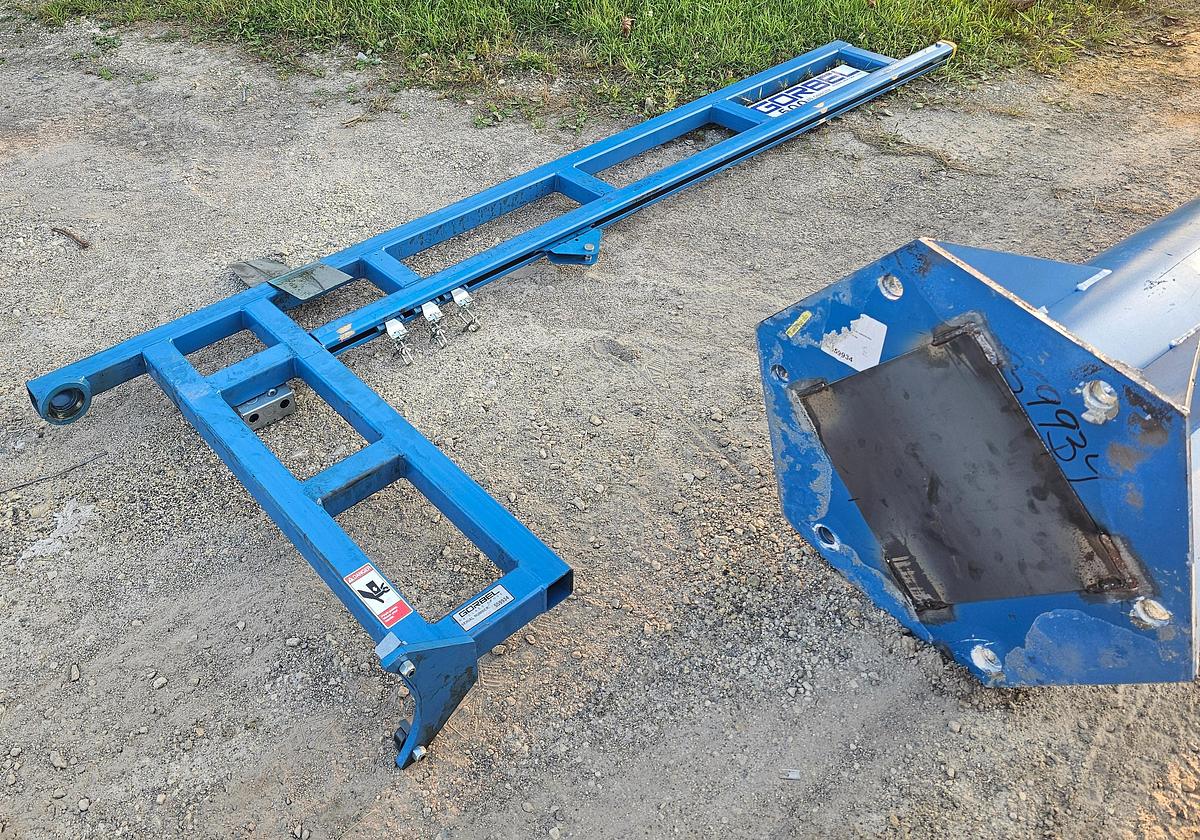 Used 500# Gorbel Freestanding Jib Crane 8' Under Beam x 100" Arm Length & CM Hoist