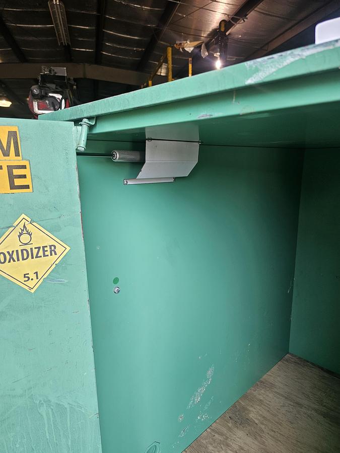 Used 48" x 30" x 44" Securall Sliding Door 55 Gallon Drum Flammable Safety Cabinet