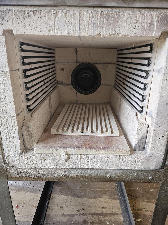 Used 2500* F Cress C122012DK Electric Heat Treat/Draw Furnace 12" x 14" x 20" Chamber 