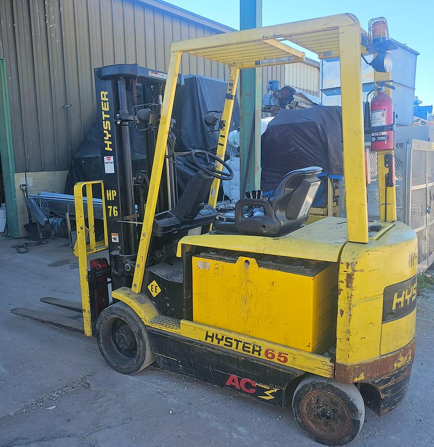 Used 2006 Hyster E65Z-40 Electric Forklift | Only 2,073 Hrs | 6500lb Cap | 193" Lift