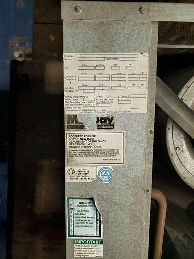 Used McQuay R22 Refrigeration System Air Conditioner/Chiller/Heat Exchanger
