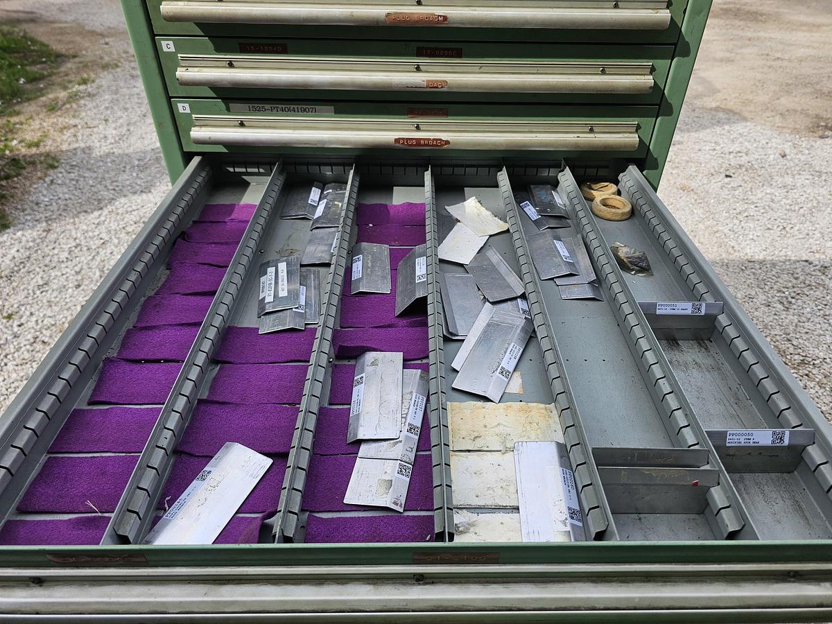 Used Nu-Era 15 Drawer Automator Ball Bearing Tooling Cabinet 28.5" x 28.5" x 60"