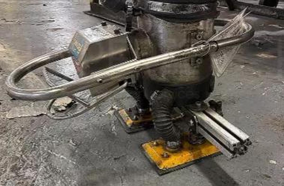 Used 25' Span x 32' Runway Gorbel 250# Freestanding Bridge Crane System & Anver 100# Vacuum Lift 