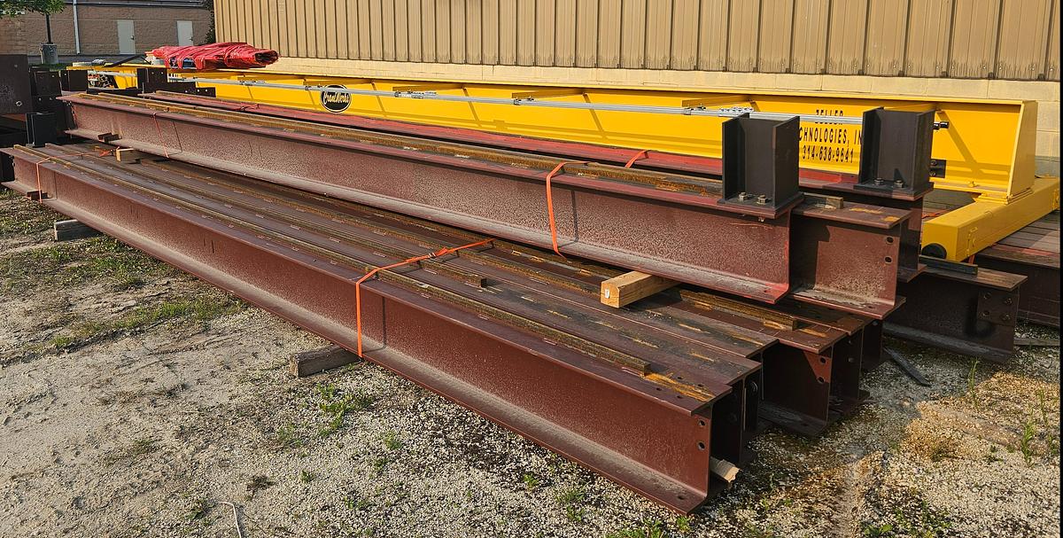 Used 5 Ton Crane Werks 45' x 120' Free Standing Overhead Bridge Crane & RM Hoist